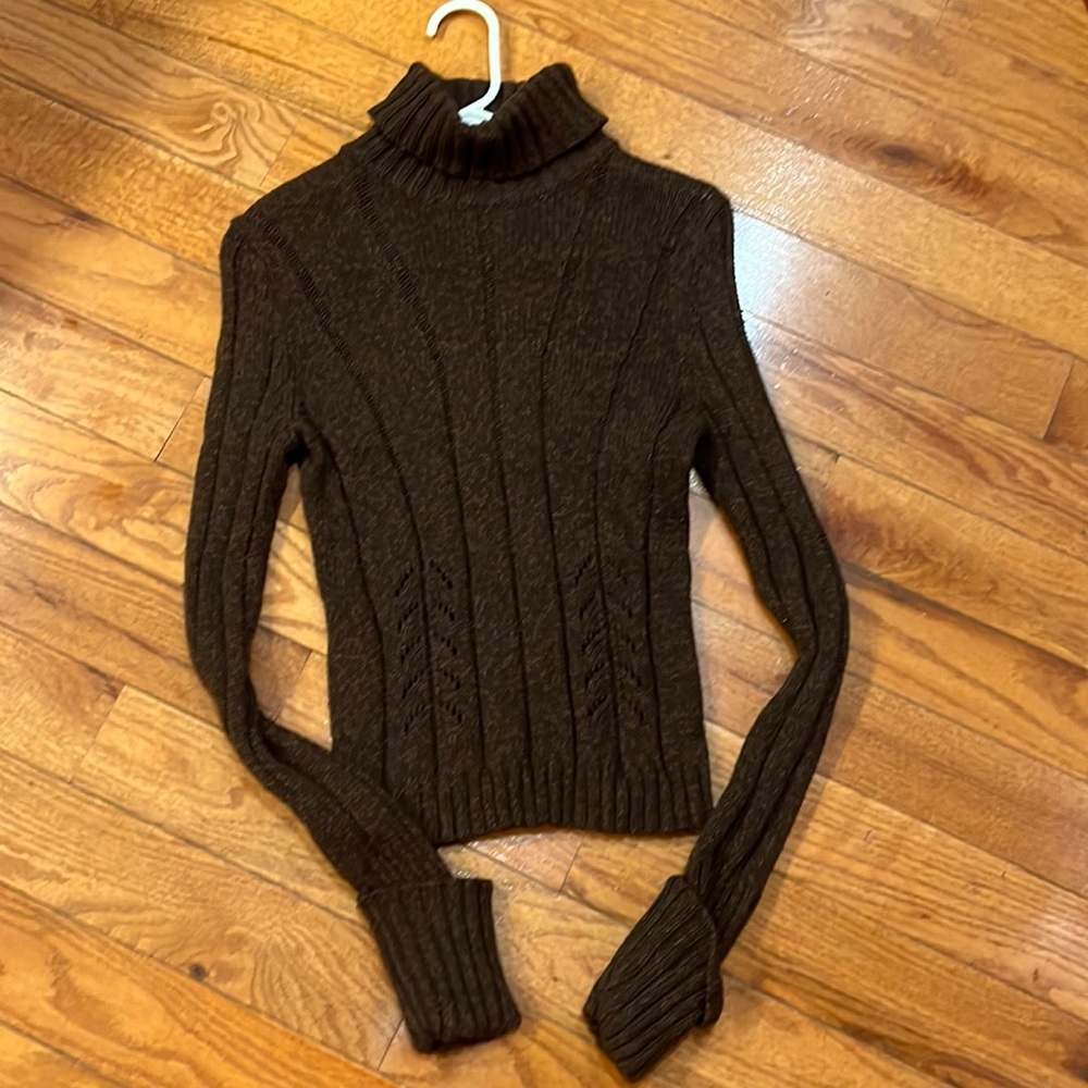 Express Chocolate Brown Long Sleeve sweater
